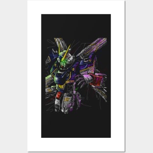 Crossbone gundam x1 version color Posters and Art